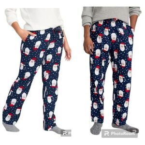 Old Navy Unisex 2Piece Set Santa Flannel PJs Pants and Top NEW Size L
